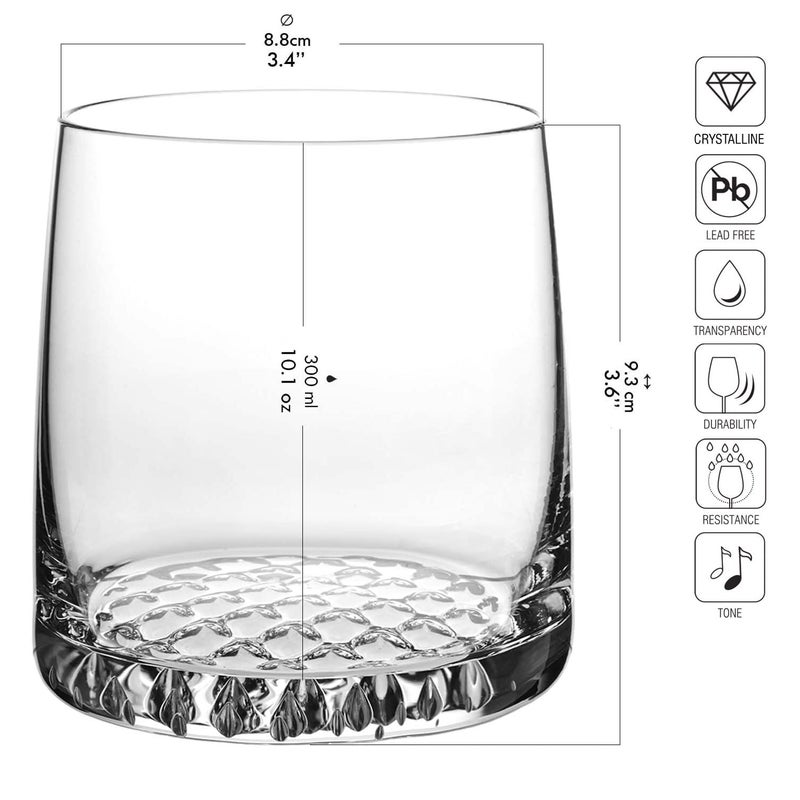 Krosno Whisky Set | 1 Ã— 32.1 oz Decanter & 6 Ã— 10.1 oz Glasses | Fjord Collection | For Home, Restaurants & Parties | Gift for Whisky Connoisseurs | Lead-Free Crystal Glass - Image 3